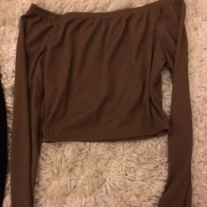 Brown Crop Top